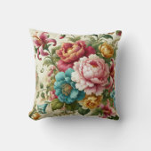 大フローラモチーフデザインパターン1 クッション (正面)
