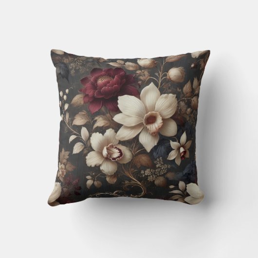 大フローラモチーフデザインパターン2 クッション (裏面)