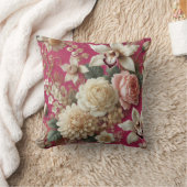 大フローラモチーフデザインパターン6 クッション (ブランケット)