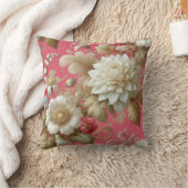 大フローラモチーフデザインパターン8 クッション (ブランケット)