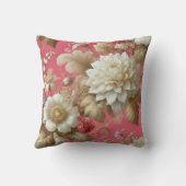 大フローラモチーフデザインパターン8 クッション (裏面)