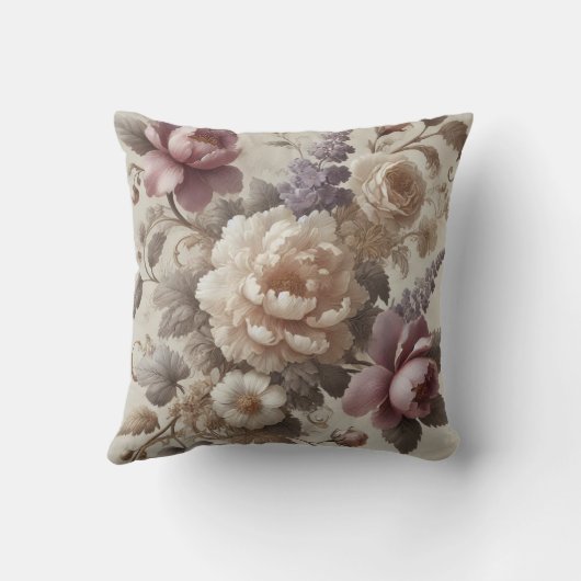 大フローラモチーフデザインパターン9 クッション (裏面)