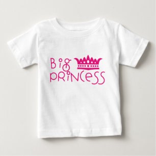 大プリンセスと王冠の姉シャツ ベビーTシャツ