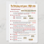 大プリントカードゲーム遊ルール – ゲーム(1) 招待状 (正面)