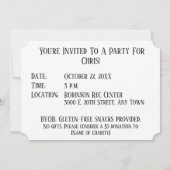 大プリント招待状ダイアモンドセリフテンプレート 招待状 (裏面)