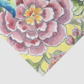 大プリント熱帯フローライエローウォーターカラーアート 薄葉紙 (詳細)