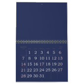 大プリント空白のブルーカレンダー付き休日 カレンダー (3月 2027)