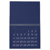 大プリント空白のブルーカレンダー付き休日 カレンダー (1月 2026)