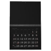 大プリント空白の黒曜日付きカレンダー カレンダー (1月 2027)