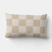 大ベージュチェッカー ランバークッション (裏面)