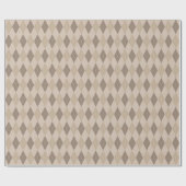 大ベージュートーンアーガイルラッピング紙 ラッピングペーパー (フラット)