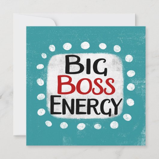 大ボスグリーティングカード カード (正面)