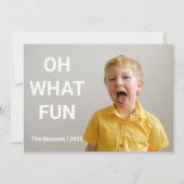 大ミニマル写真クリスマスカーシンプルド シーズンカード (正面)