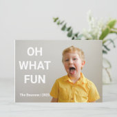 大ミニマル写真クリスマスカーシンプルド シーズンカード (スタンド正面)