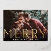 大メリーきい |フルフォトクリスマス 箔シーズンカード (正面)