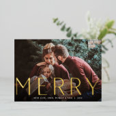大メリーきい |フルフォトクリスマス 箔シーズンカード (立ち正面)