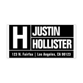 大モダンはっきりしたタイポグラフィ差出人住所 セルフインキングスタンプ