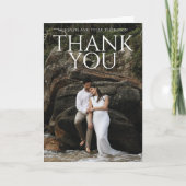 大モダンはっきりした文字折り サンキューカード (正面)