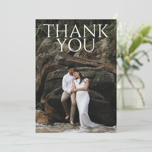 大モダンはっきりした文字 サンキューカード (スタンド正面)