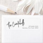 大モダンプリントシンプル差出人住所ラベル ラベル (インサイチュ)