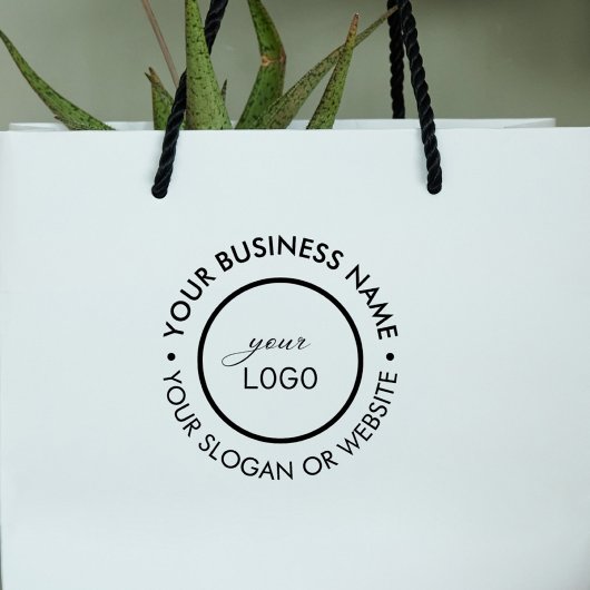 大モダン丸の会社のカスタムロゴスローガン ラバースタンプ