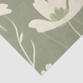 大モダン光のセージ白い野花 薄葉紙 (詳細)