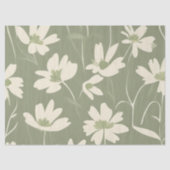 大モダン光のセージ白い野花 薄葉紙 (正面)