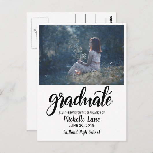 大モダン学院の脚本日付写真を保存 ポストカード (正面/裏面)