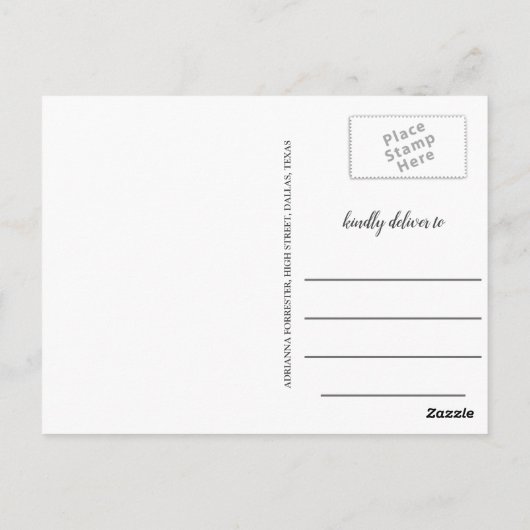 大モダン学院の脚本日付写真を保存 ポストカード (裏面)