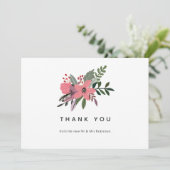 大モダン粒梅とピンクフローラ サンキューカード (スタンド正面)