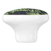 大モダン紫フローラ緑豊かな紅葉 セラミックノブ (側面)