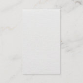 大モノグラム |キャンバスのテクスチャの背景 名刺 (裏面)