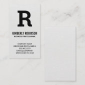 大モノグラム |キャンバスのテクスチャの背景 名刺 (正面/裏面)