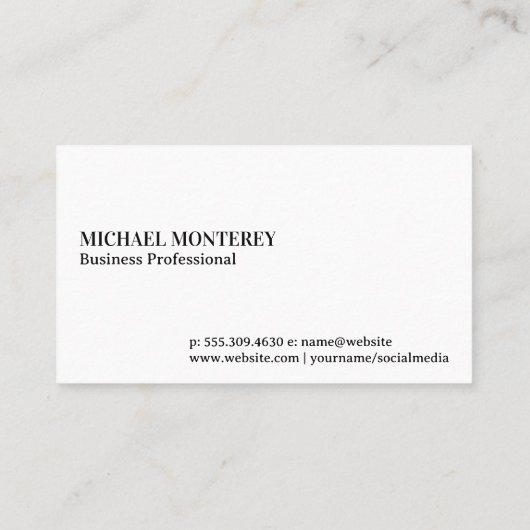 大モノグラム | ブラックウォーターの色 名刺 (裏面)