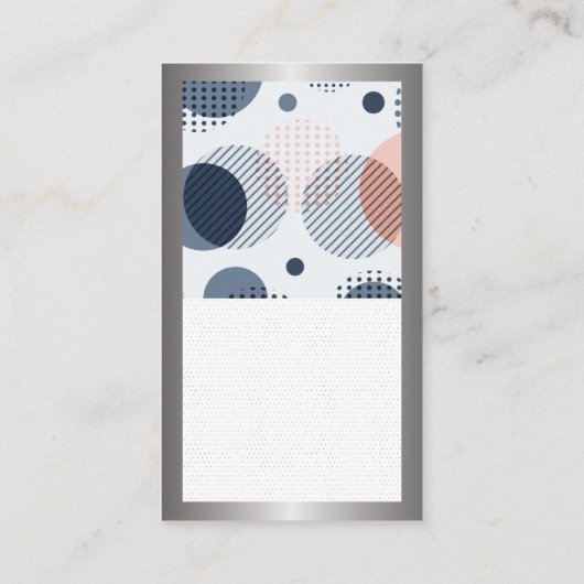 大モノグラム |幾何学的モダン抽象芸術 名刺 (裏面)