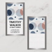 大モノグラム |幾何学的モダン抽象芸術 名刺 (正面/裏面)