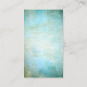 大モノグラム |緑の青いヴィンテージテクスチャ 名刺 (裏面)