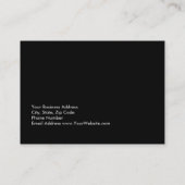 大ユニーク黒モダンスタイリッシュ 名刺 (裏面)
