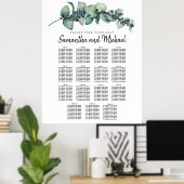 大ユーカリプタスベリー15テーブル座席表 ポスター (ホームオフィス)