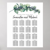 大ユーカリ植物体16テーブル座席表 ポスター (正面)