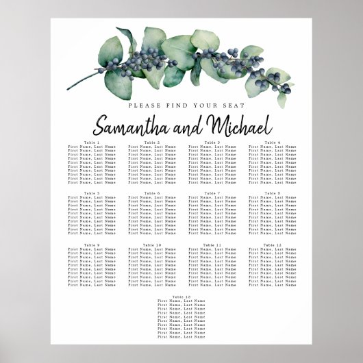 大ユーカリ植物表13表 ポスター (正面)