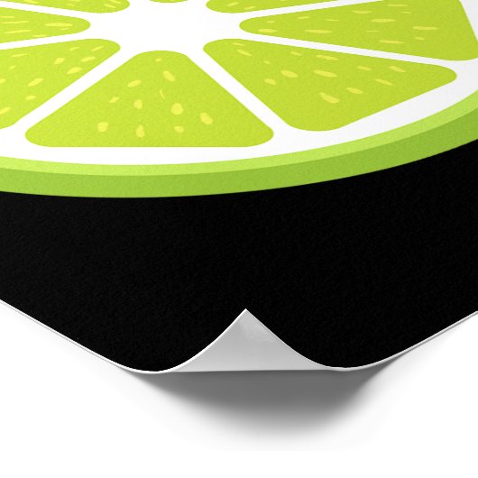 大ライムスライス衣裳かわいい簡単フルーツハロウィーン ポスター (角)