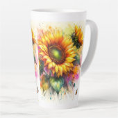 大ラテマグ – ひまわり カフェラテマグ (右アングル)