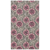 大ヴィンテージゴシック色ピンクの花柄 テーブルクロス (正面)