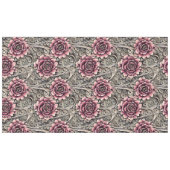 大ヴィンテージゴシック色ピンクの花柄 テーブルクロス (正面(横))