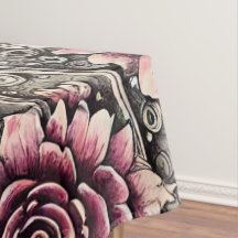 大ヴィンテージゴシック色ピンクの花柄