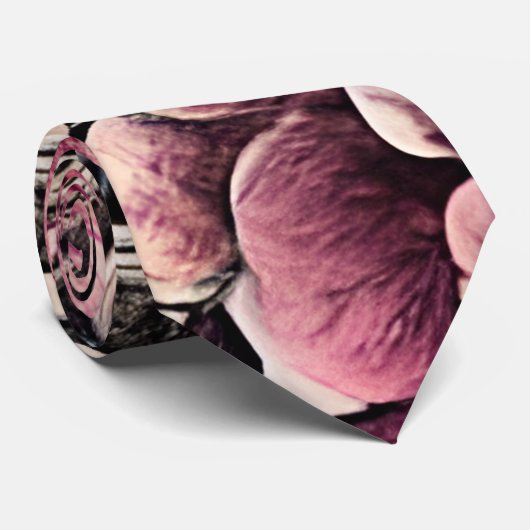 大ヴィンテージゴシック色ピンクの花柄 ネクタイ (ロール)