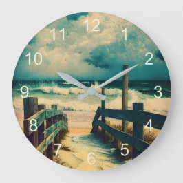大ヴィンテージビーチ沿岸壁時計 ラージ壁時計