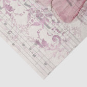 大ヴィンテージピンクの花と音楽の切り離し 薄葉紙 (詳細)