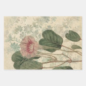 大ヴィンテージピンクフローラ ラッピングペーパーシート (正面2)